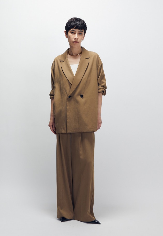 テンセルワイドパンツ 詳細画像 Khaki 2