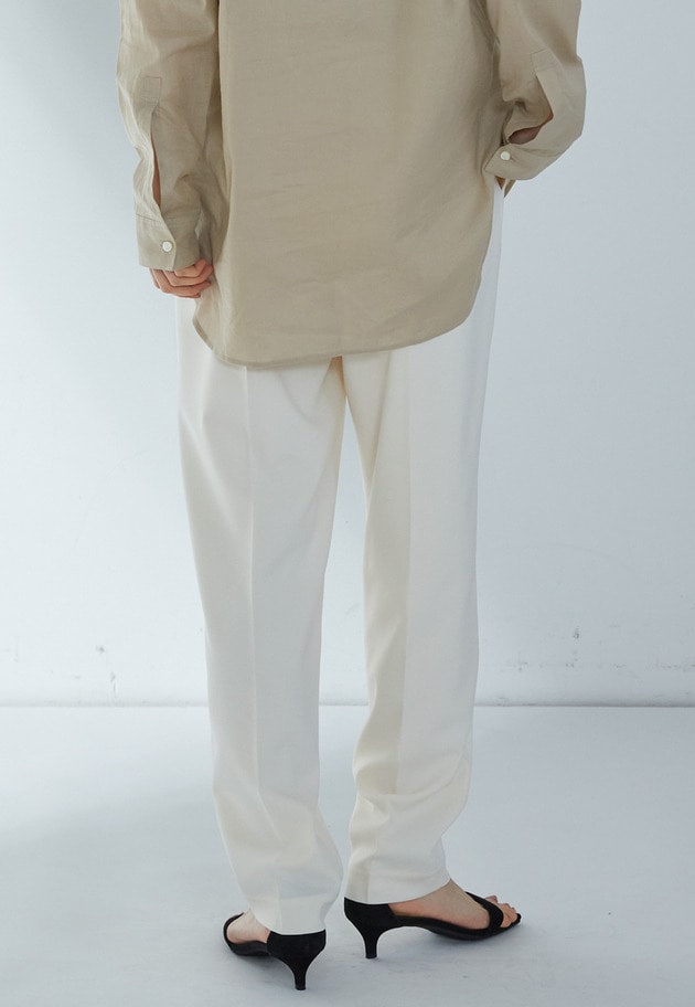 【富岡佳子×1er Arrondissement】ワンタックイージースラックス 詳細画像 Offwhite 5