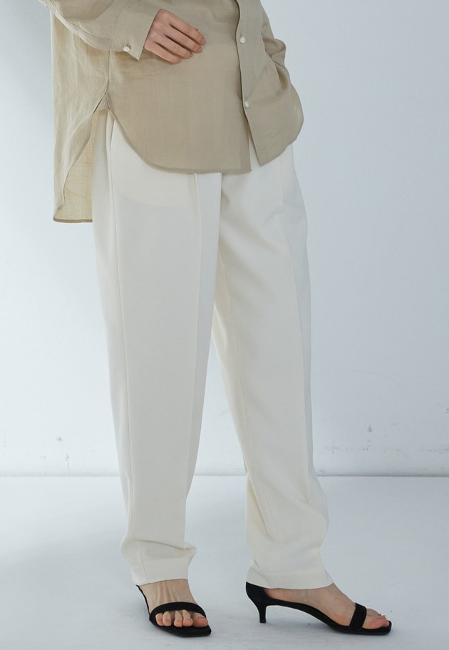 【富岡佳子×1er Arrondissement】ワンタックイージースラックス 詳細画像 Offwhite 6