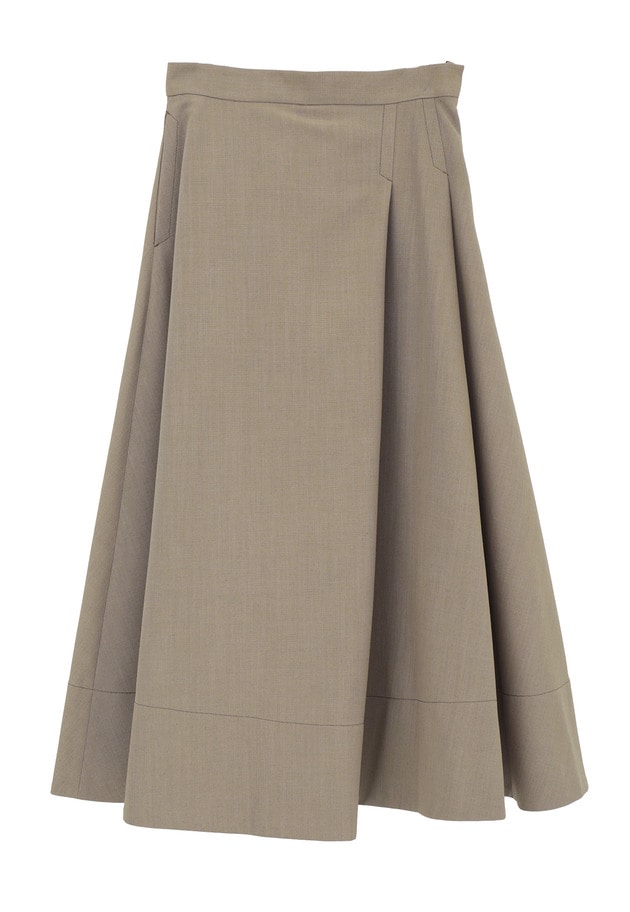 アシンメトリータックスカート 詳細画像 Brown 5