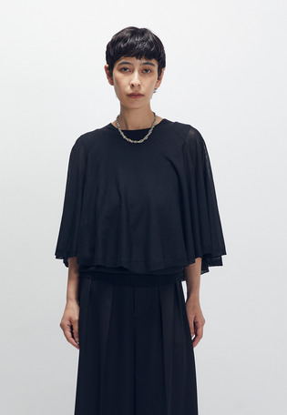 ケープレイヤードニットプルオーバー