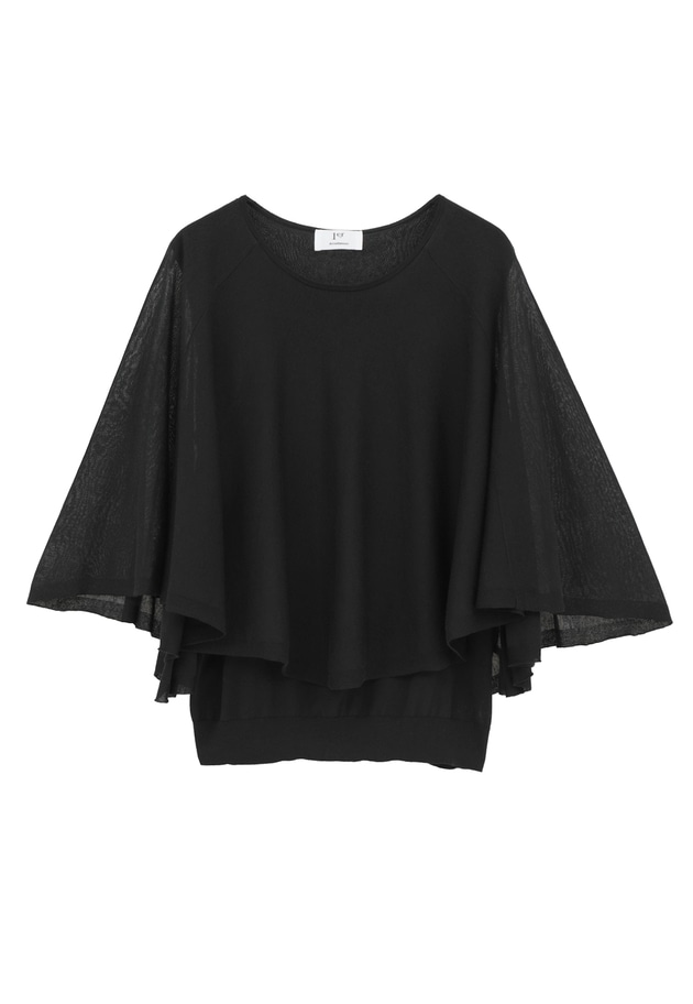 ケープレイヤードニットプルオーバー 詳細画像 Black 11