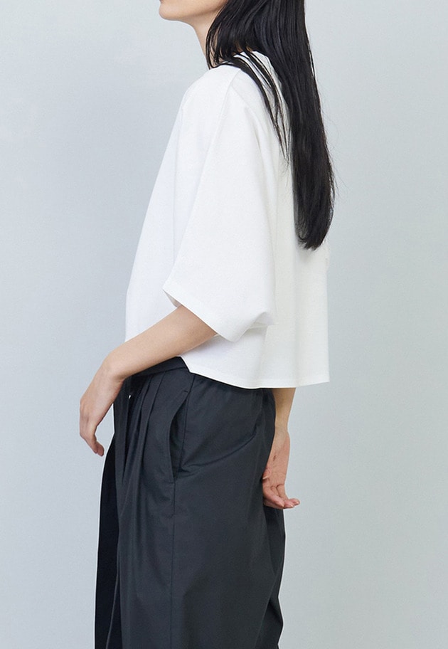 【予約】ハイゲージポンチクロップドTシャツ 詳細画像 Offwhite 2