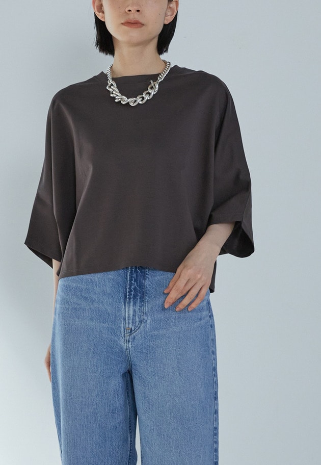 【予約】ハイゲージポンチクロップドTシャツ 詳細画像 Brown 4