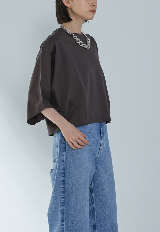【予約】ハイゲージポンチクロップドTシャツ 詳細画像 Brown 5