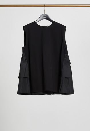 ポンチ×タフタバックティアードプルオーバー