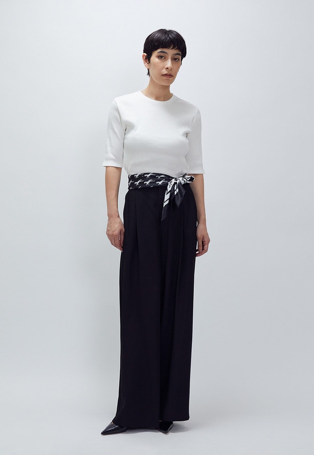 リブ５分袖Tシャツ 詳細画像 Offwhite 3