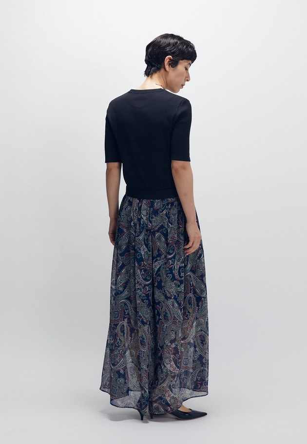 リブ５分袖Tシャツ 詳細画像 Black 4