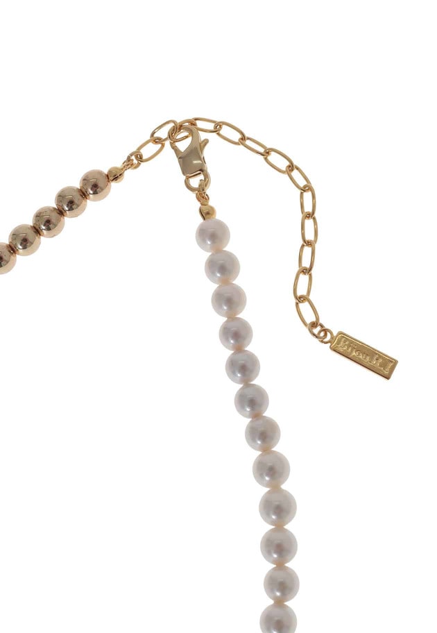 ＜Bijou R.I (ビジューアールアイ)＞メタリック×パールネックレス 詳細画像 Gold 6
