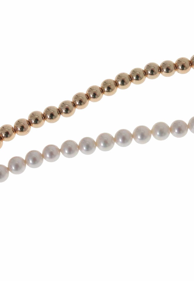 ＜Bijou R.I (ビジューアールアイ)＞メタリック×パールネックレス 詳細画像 Gold 7