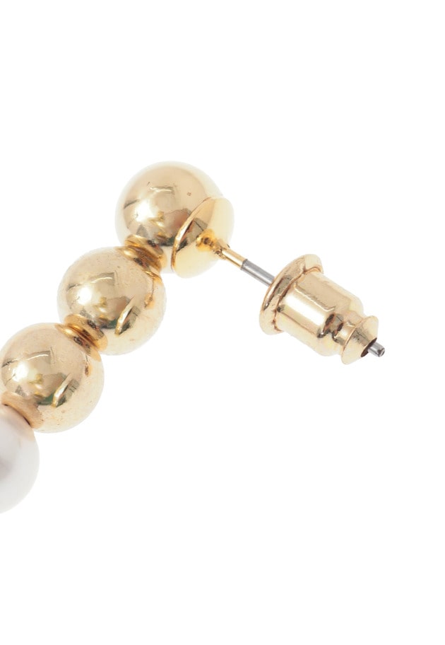＜Bijou R.I (ビジューアールアイ)＞メタリック×パールピアス（両耳） 詳細画像 Gold 6