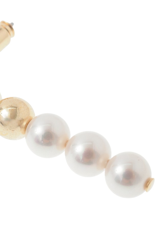 ＜Bijou R.I (ビジューアールアイ)＞メタリック×パールピアス（両耳） 詳細画像 Gold 7