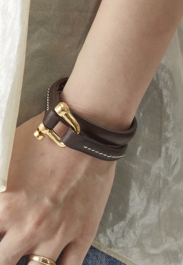 【予約】＜CXC (シーエックスシー)＞レザーブレスレット 詳細画像 Dark brown 4