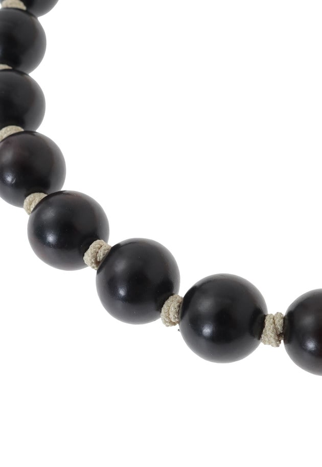 ＜OCUCCI Jewery（オクチジュエリー）＞ウッド×シルクネックレス 詳細画像 Black 4