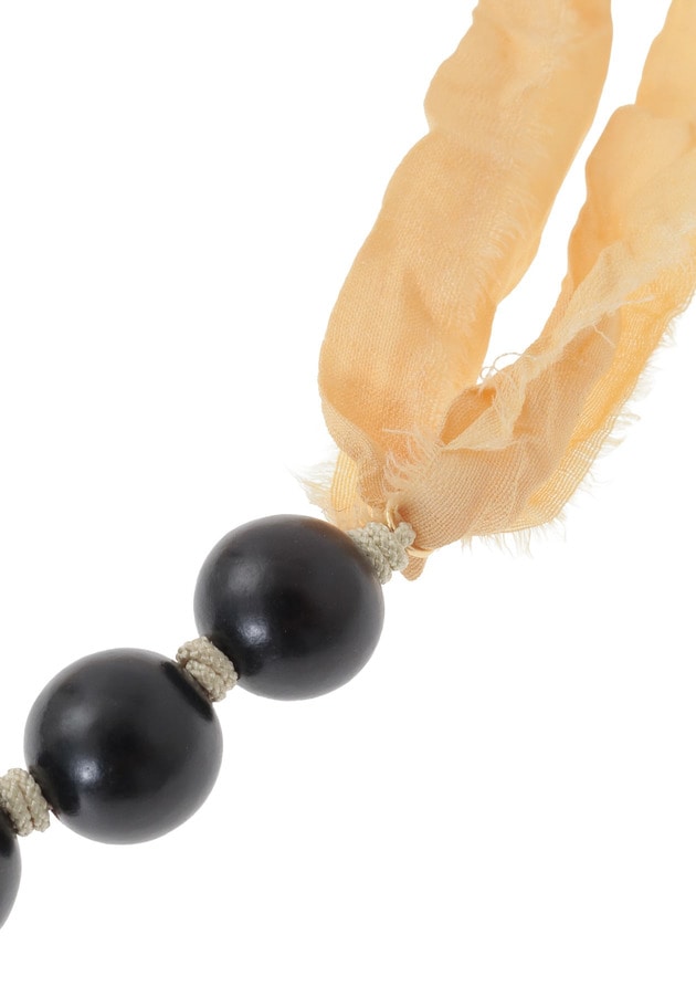 ＜OCUCCI Jewery（オクチジュエリー）＞ウッド×シルクネックレス 詳細画像 Black 6