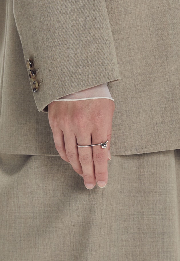 ＜YVETTE（イヴェット）＞Two Fingers リング 詳細画像 Silver 2