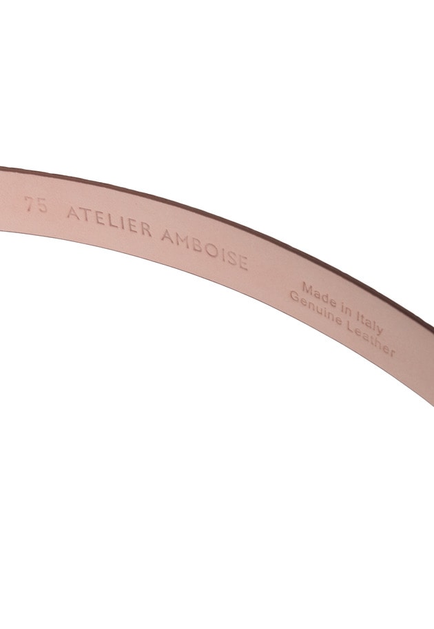 ＜ATELIER AMBOISE (アトリエ アンボワーズ)＞型押しレザーベルト 詳細画像 Brown 5