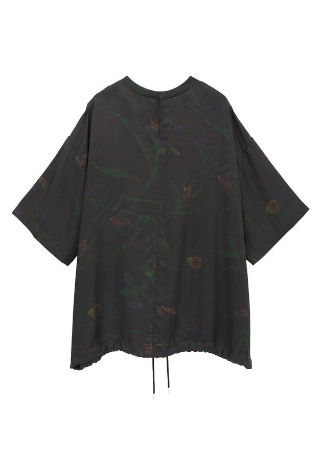 ＜near.nippon (ニアー ニッポン)＞ボタニカルプリント　オーバーTシャツ 詳細画像 Black 12