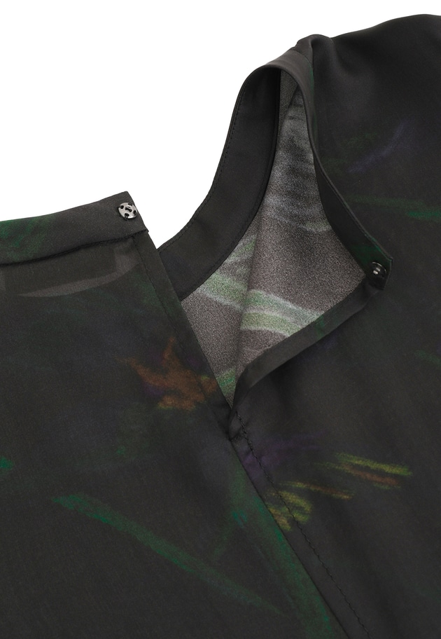 ＜near.nippon (ニアー ニッポン)＞ボタニカルプリント　オーバーTシャツ 詳細画像 Black 14