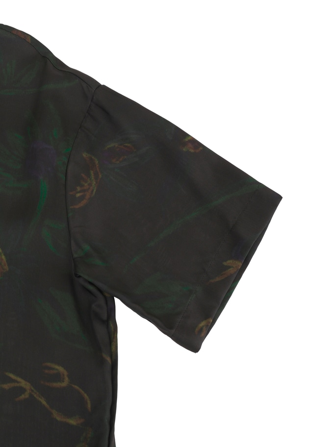 ＜near.nippon (ニアー ニッポン)＞ボタニカルプリント　オーバーTシャツ 詳細画像 Black 15