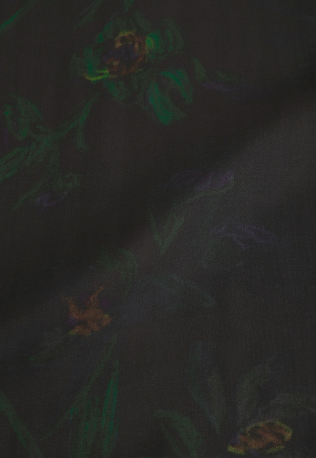 ＜near.nippon (ニアー ニッポン)＞ボタニカルプリント　オーバーTシャツ 詳細画像 Black 18