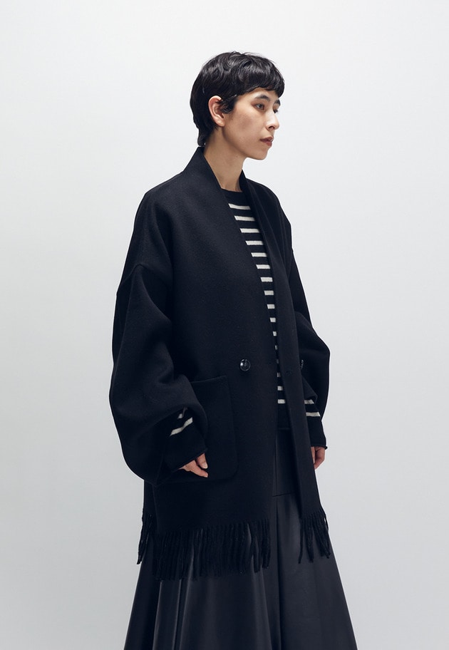 ＜THE DYNAMIS STUDIO/ザ デュナミス スタジオ＞ミドル丈コート 詳細画像 Black 1