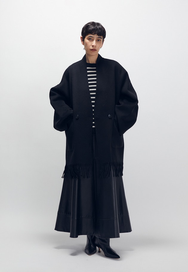 ＜THE DYNAMIS STUDIO/ザ デュナミス スタジオ＞ミドル丈コート 詳細画像 Black 3