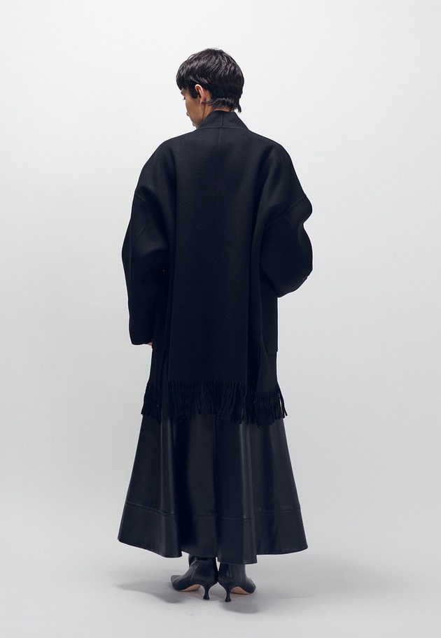 ＜THE DYNAMIS STUDIO/ザ デュナミス スタジオ＞ミドル丈コート 詳細画像 Black 5