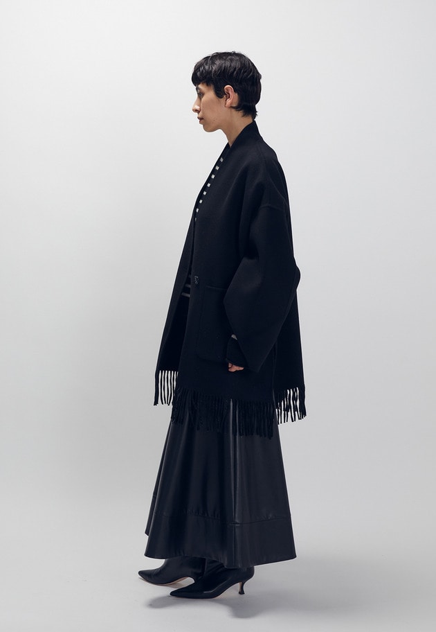 ＜THE DYNAMIS STUDIO/ザ デュナミス スタジオ＞ミドル丈コート 詳細画像 Black 6