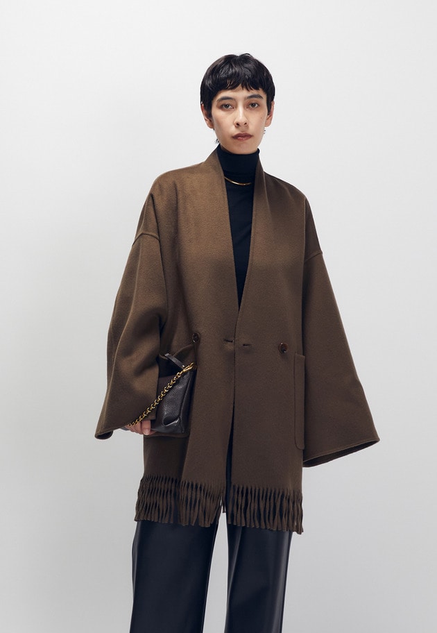 ＜THE DYNAMIS STUDIO/ザ デュナミス スタジオ＞ミドル丈コート 詳細画像 Taupe 1