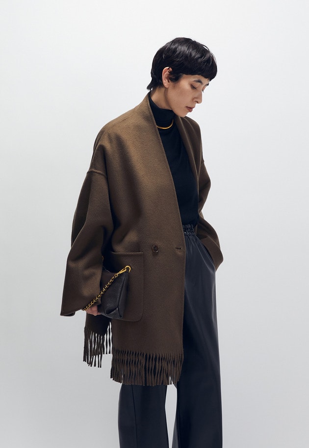 ＜THE DYNAMIS STUDIO/ザ デュナミス スタジオ＞ミドル丈コート 詳細画像 Taupe 2