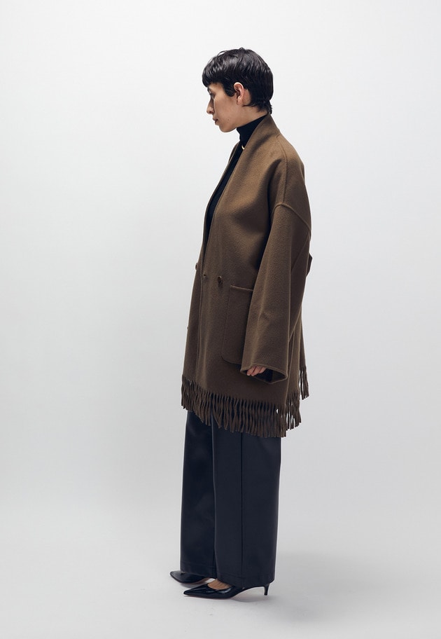 ＜THE DYNAMIS STUDIO/ザ デュナミス スタジオ＞ミドル丈コート 詳細画像 Taupe 5