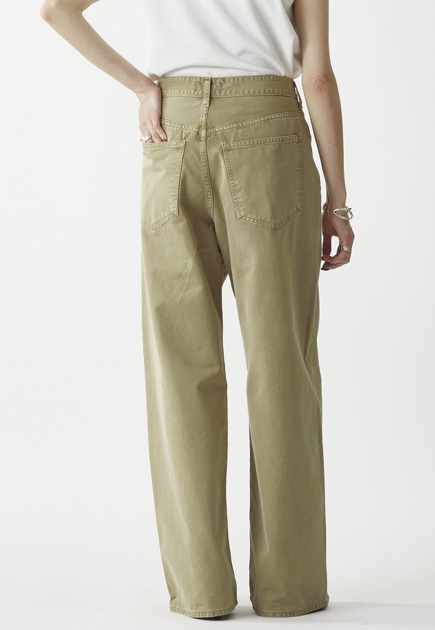 【予約】＜AGOLDE （エーゴールド―イー）＞“VANA FOLD JEAN”デニムパンツ（ベージュ） 詳細画像 Beige 5