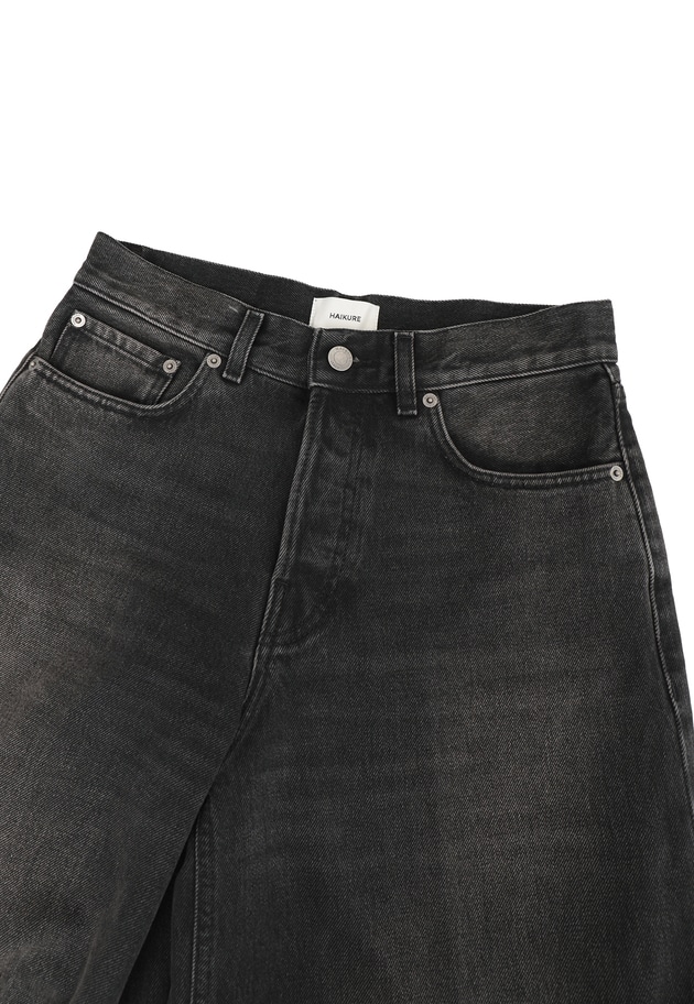 ＜HAIKURE（ハイクル）＞“BETHANY EARL WASH”デニムパンツ 詳細画像 Black 13