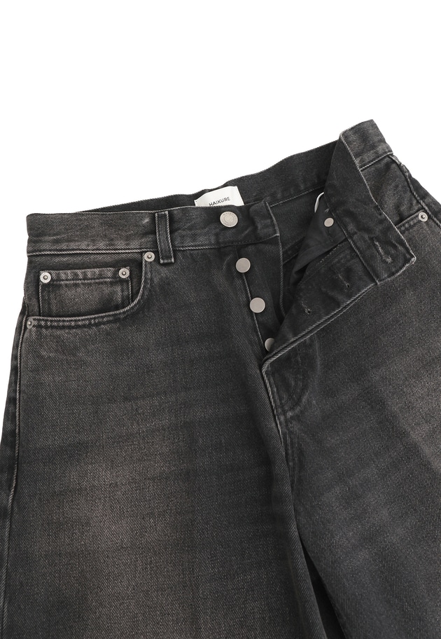 ＜HAIKURE（ハイクル）＞“BETHANY EARL WASH”デニムパンツ 詳細画像 Black 16