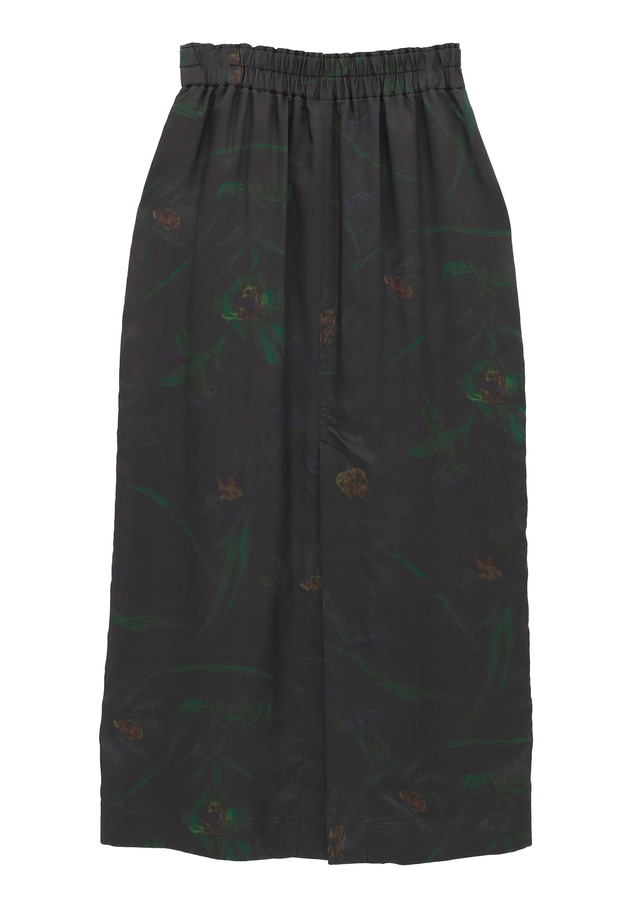 ＜near.nippon (ニアー ニッポン)＞ボタニカルプリント ロングスカート 詳細画像 Black 12