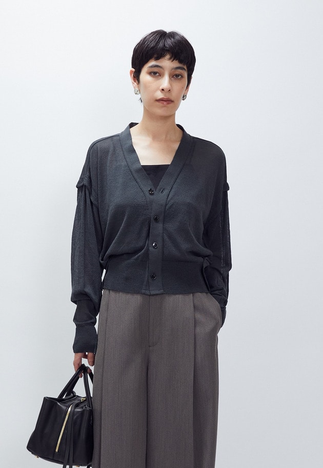 ＜NEPLA. (ネプラ)＞ニットカーディガン 詳細画像 Dark gray 1