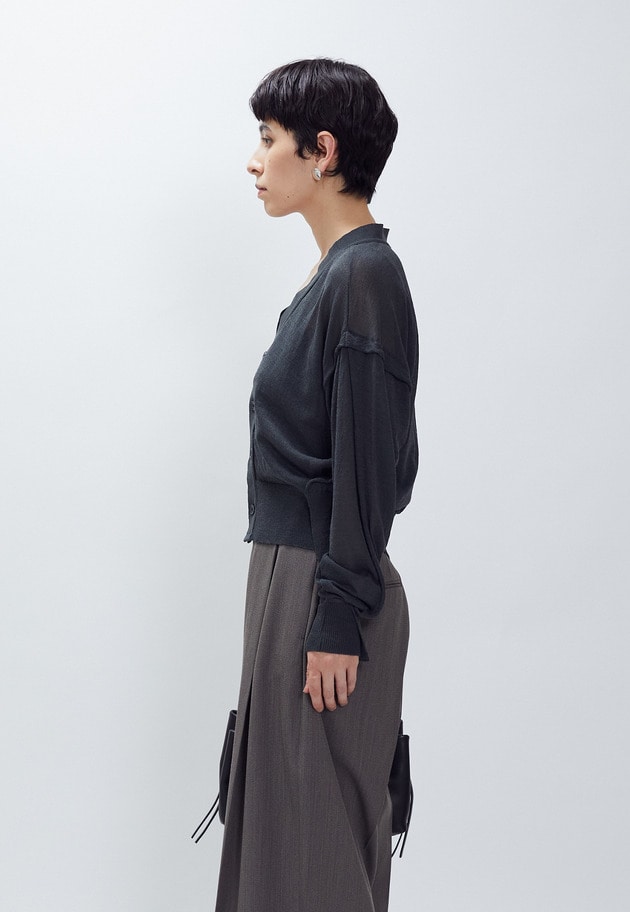 ＜NEPLA. (ネプラ)＞ニットカーディガン 詳細画像 Dark gray 2