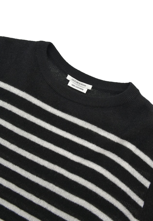 ＜COUTURE D'ADAM（クチュール ド アダム）＞フレンチボーダーニット 詳細画像 Black 10