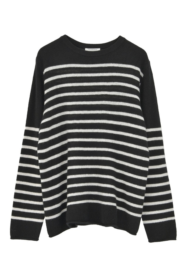 ＜COUTURE D'ADAM（クチュール ド アダム）＞フレンチボーダーニット 詳細画像 Black 8