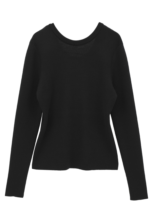 ＜LOWER（ローヴァー）＞14Gオープンバックニット 詳細画像 Black 11