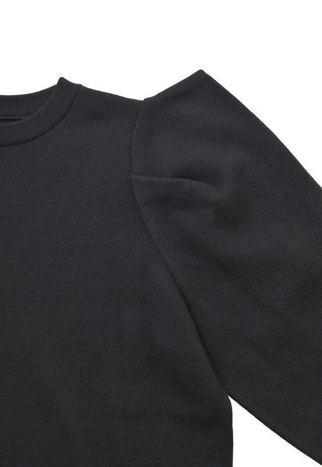 ＜LOWER（ローヴァー）＞14Gパワーショルダーニット 詳細画像 Black 12