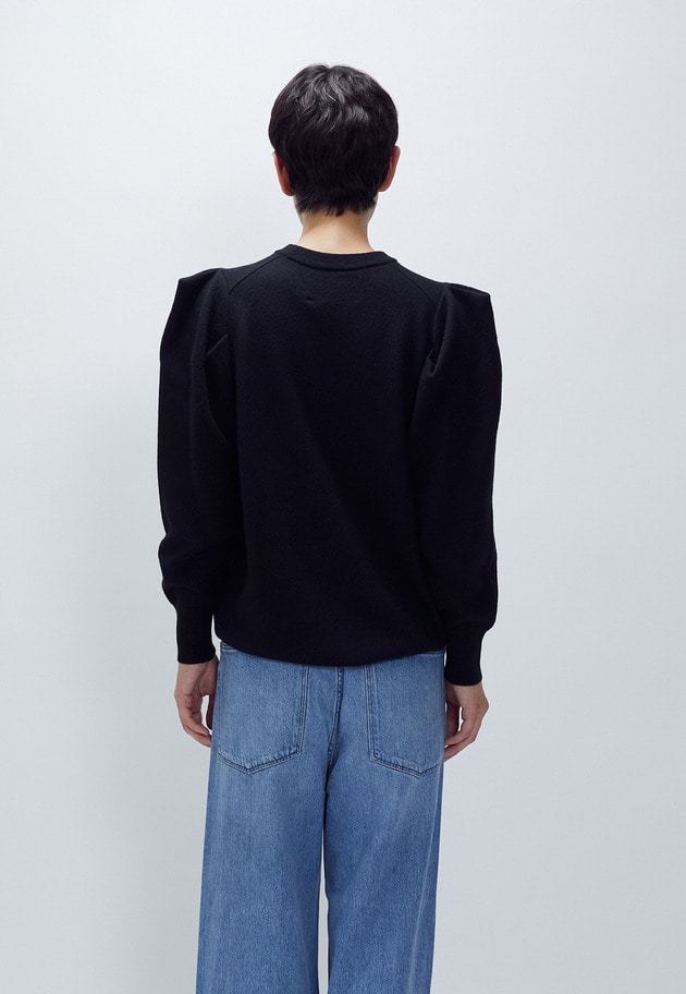 ＜LOWER（ローヴァー）＞14Gパワーショルダーニット 詳細画像 Black 2