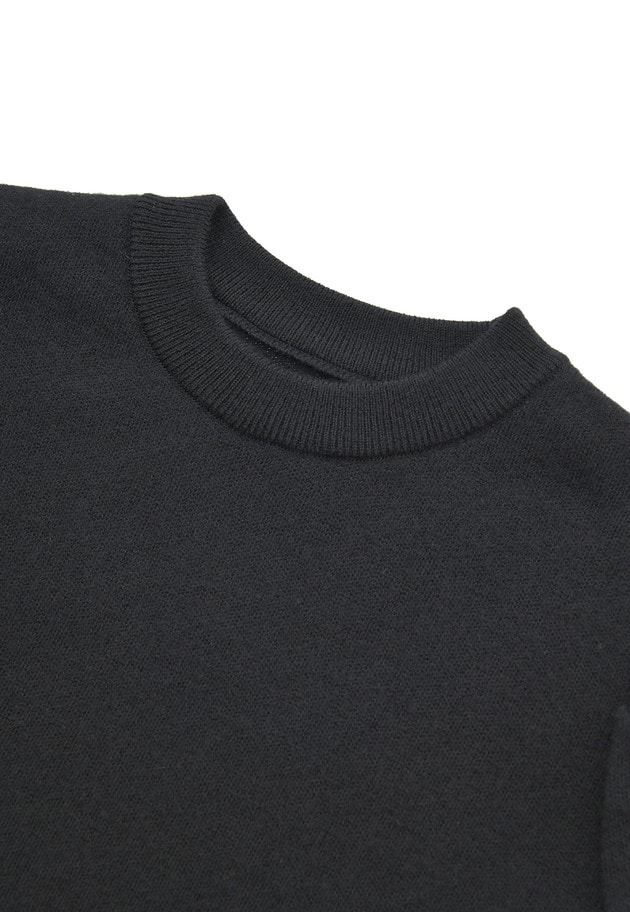 ＜LOWER（ローヴァー）＞14Gパワーショルダーニット 詳細画像 Black 9