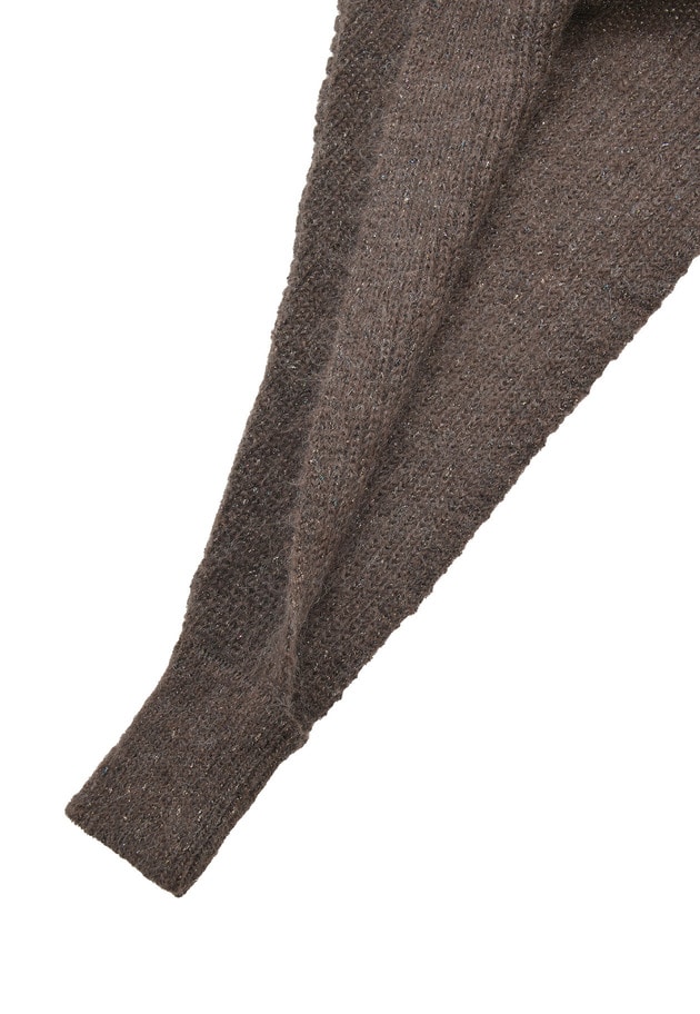 ＜near.nippon (ニアー ニッポン)＞ラメミックスキッドモヘアスリーブマフラージレ 詳細画像 Brown 12