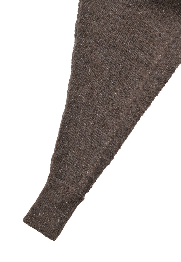 ＜near.nippon (ニアー ニッポン)＞ラメミックスキッドモヘアスリーブマフラージレ 詳細画像 Brown 13