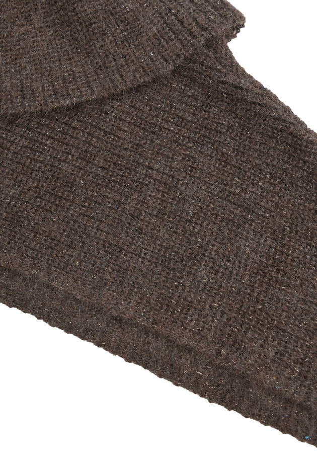 ＜near.nippon (ニアー ニッポン)＞ラメミックスキッドモヘアスリーブマフラージレ 詳細画像 Brown 14