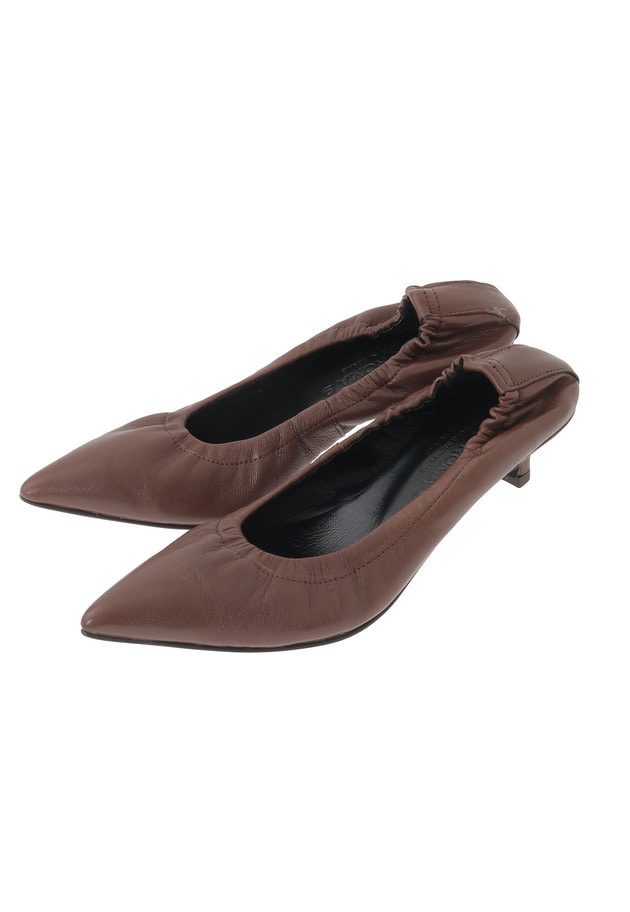 ＜CORSO ROMA 9 (コルソローマ ノーヴェ)＞シャーリングパンプス 詳細画像 Brown 1