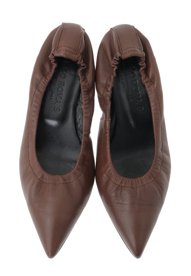 ＜CORSO ROMA 9 (コルソローマ ノーヴェ)＞シャーリングパンプス 詳細画像 Brown 2
