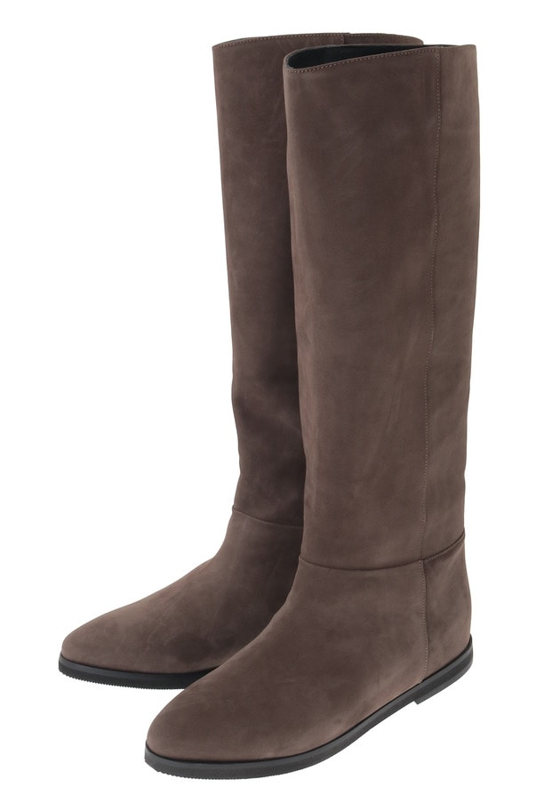 ＜CORSO ROMA 9 (コルソローマ ノーヴェ)＞ヌバックレザーロングブーツ 詳細画像 Brown 1